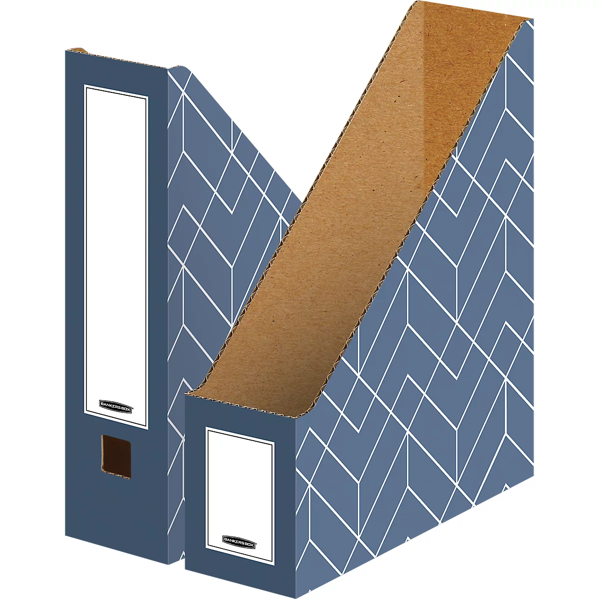 BANKERS BOX® Décor, FSC®-gecertificeerd karton, L 237 x B 106 x H 303 mm, voor DIN A4 formaten, leigrijs, 5 stuks.