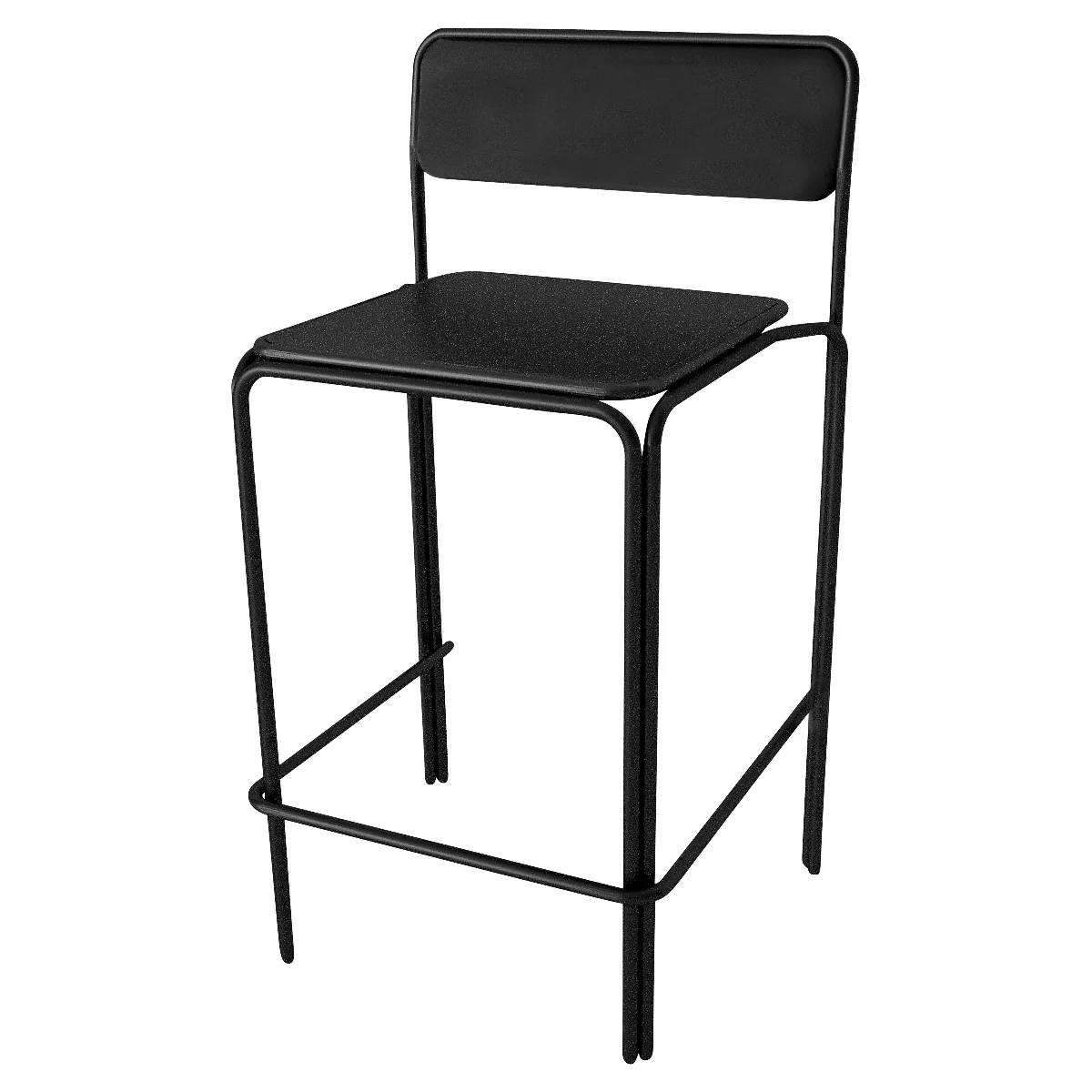 Barhocker Bistro Sitz Samt schwarz