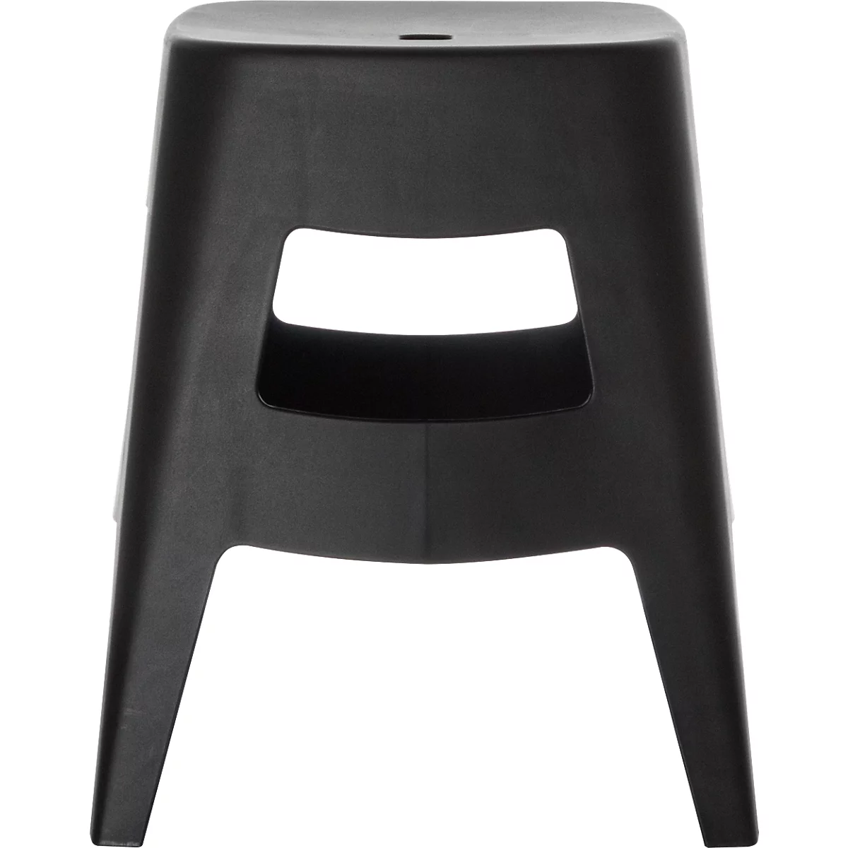 Barhocker Paperflow BELLINI, Sitzhöhe 46 mm, 4-Fussgestell, Polypropylen, schwarz, 2 Stück