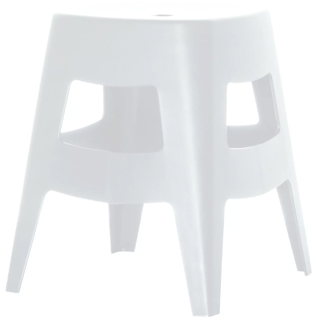 Barhocker Paperflow BELLINI, Sitzhöhe 46 mm, 4-Fussgestell, Polypropylen, weiss, 2 Stück