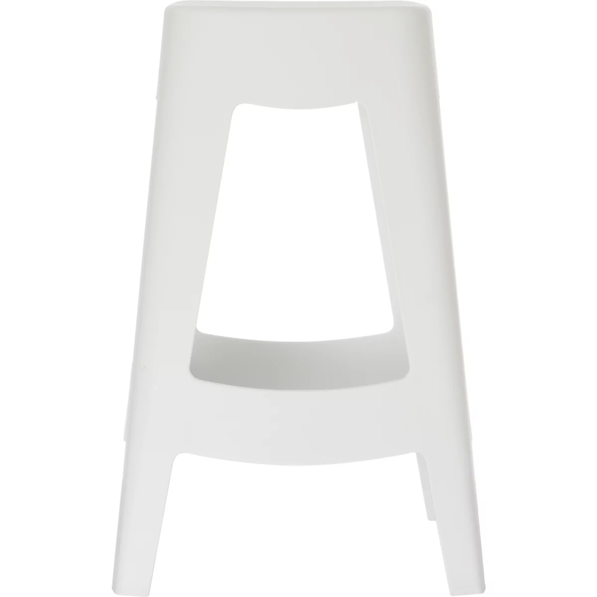 Barhocker Paperflow BELLINI, Sitzhöhe 68,5 mm, 4-Fussgestell, Polypropylen, weiss, 2 Stück