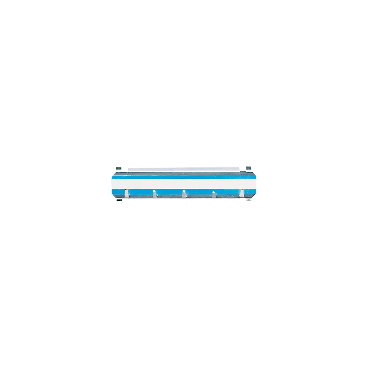 Barre de crochets, pour armoire à clés, L 150 mm pour 5 clés , bleu