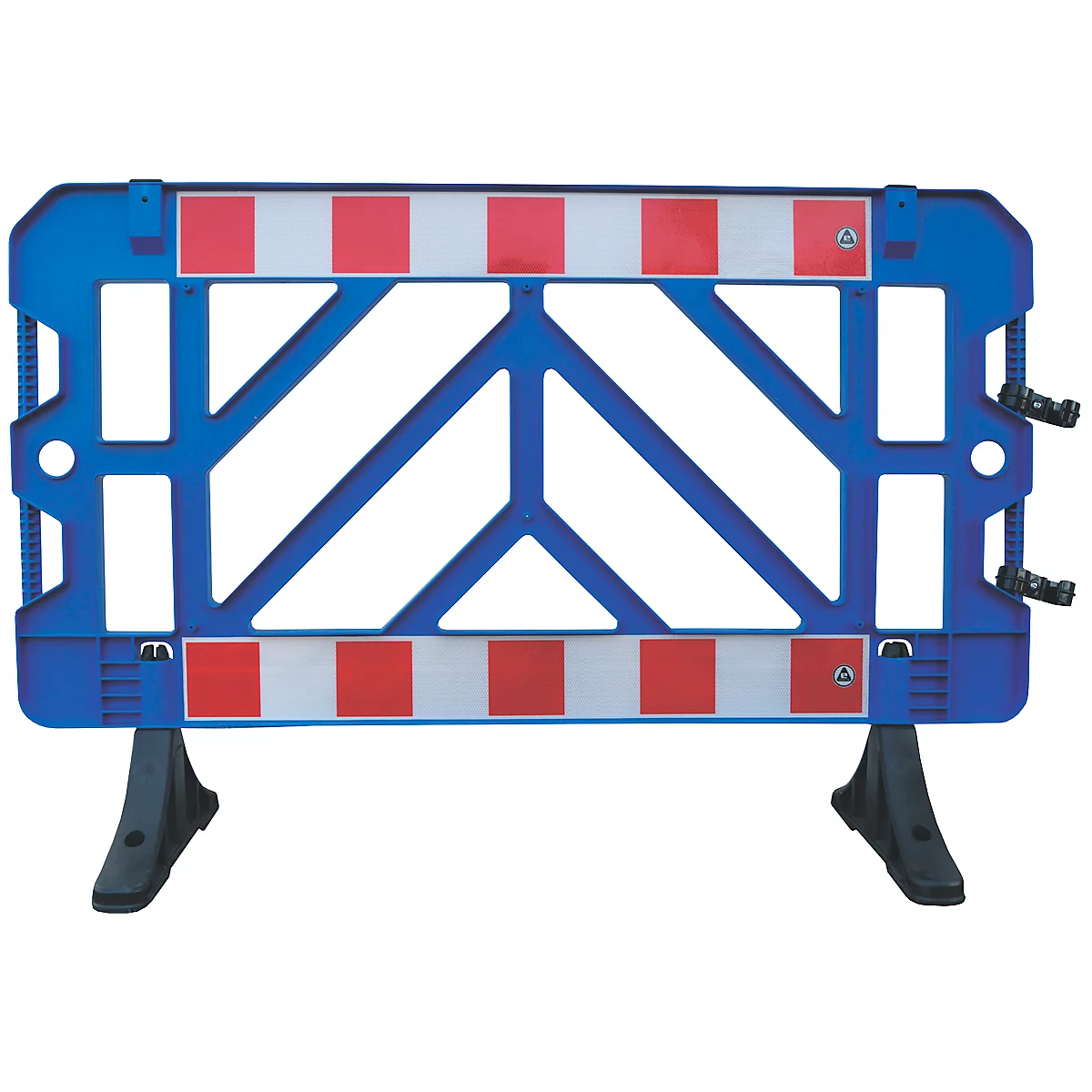 Barrera de salida de seguridad, plástico, 1000 x 1500 mm, azul, juego de 2