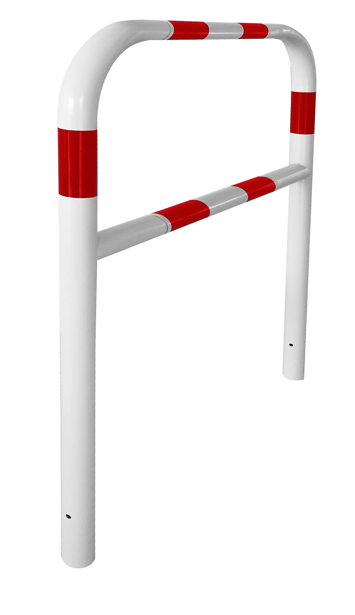 Barrera de seguridad, para empotrar en hormigón, L 1000 mm, blanco/rojo
