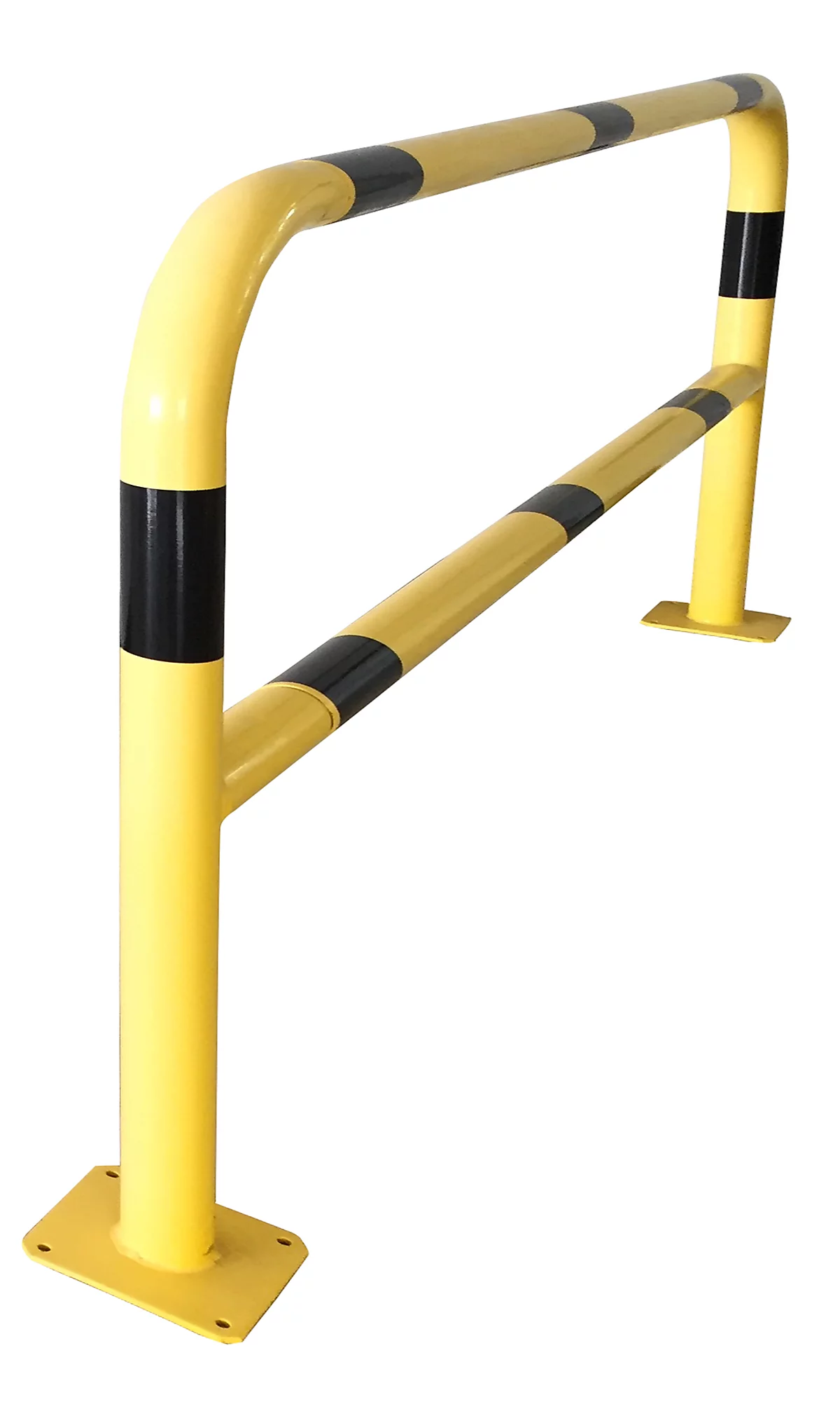Barrera de seguridad, para fijar con tacos, L 2000 mm, amarillo/negro