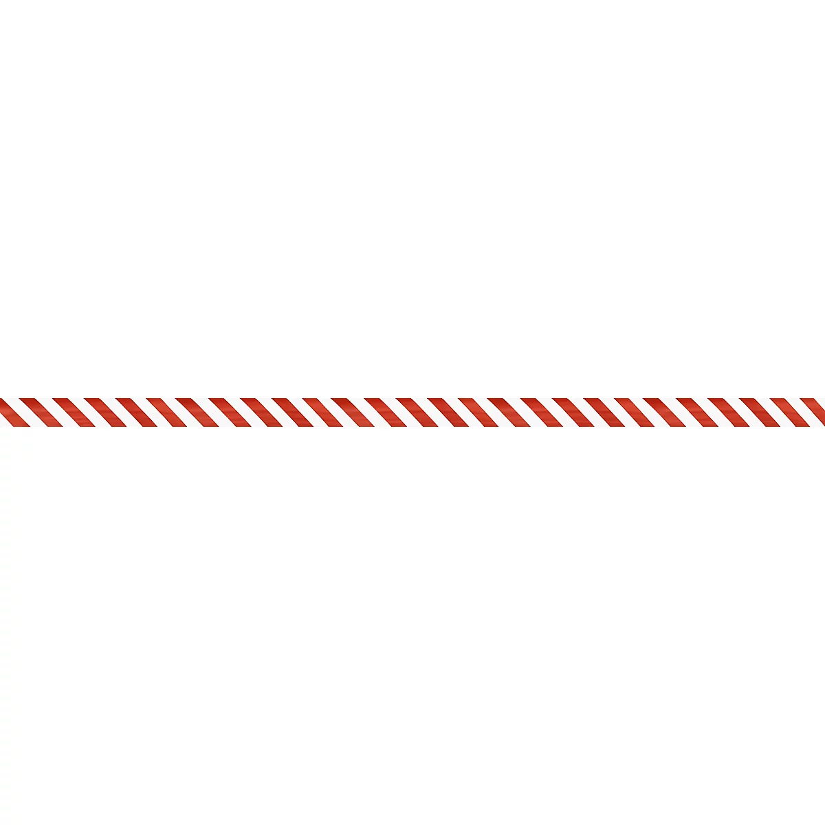 Red and white diagonal stripes on a surface.