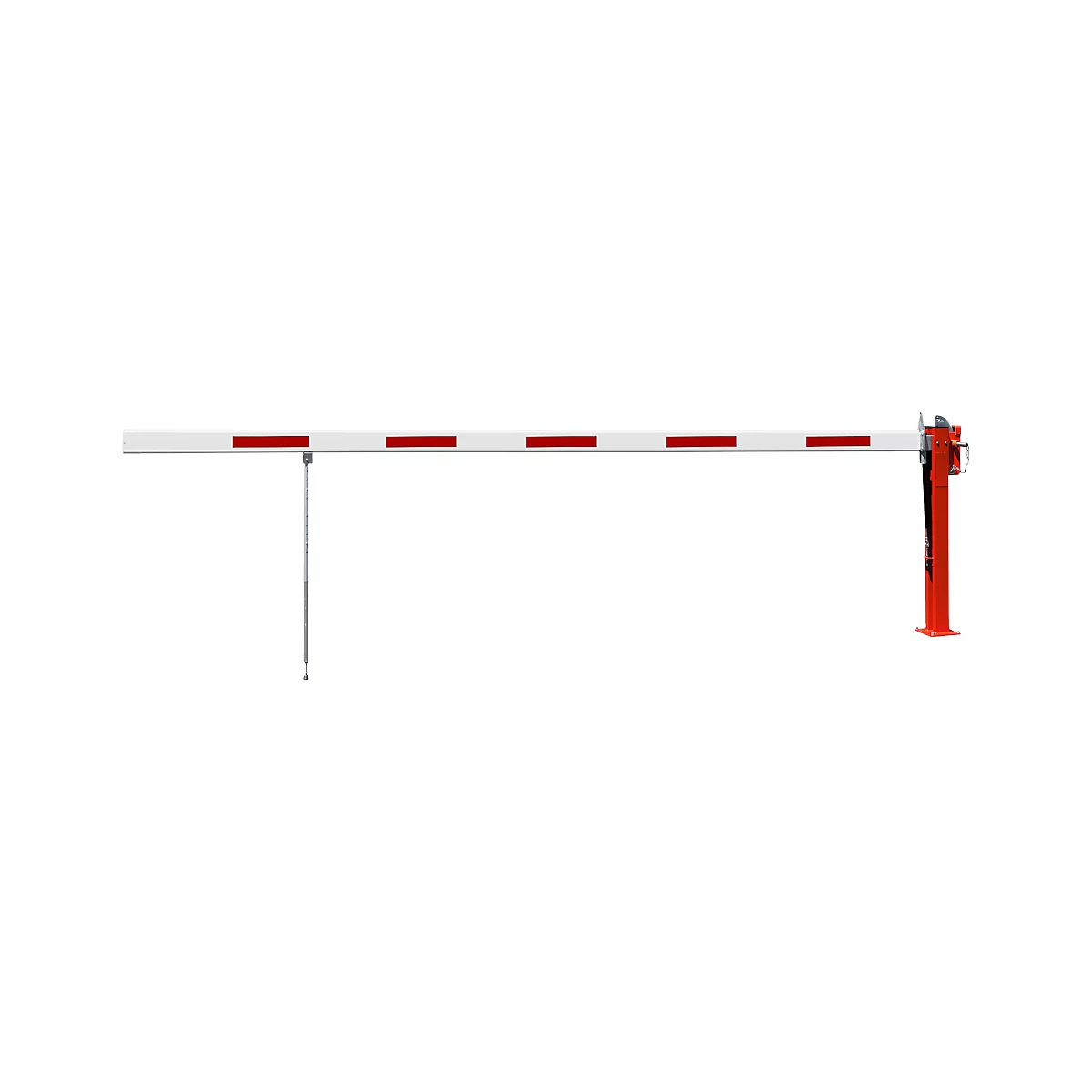 Barrière avec vérin à gaz, Support pendulaire, 5230 mm