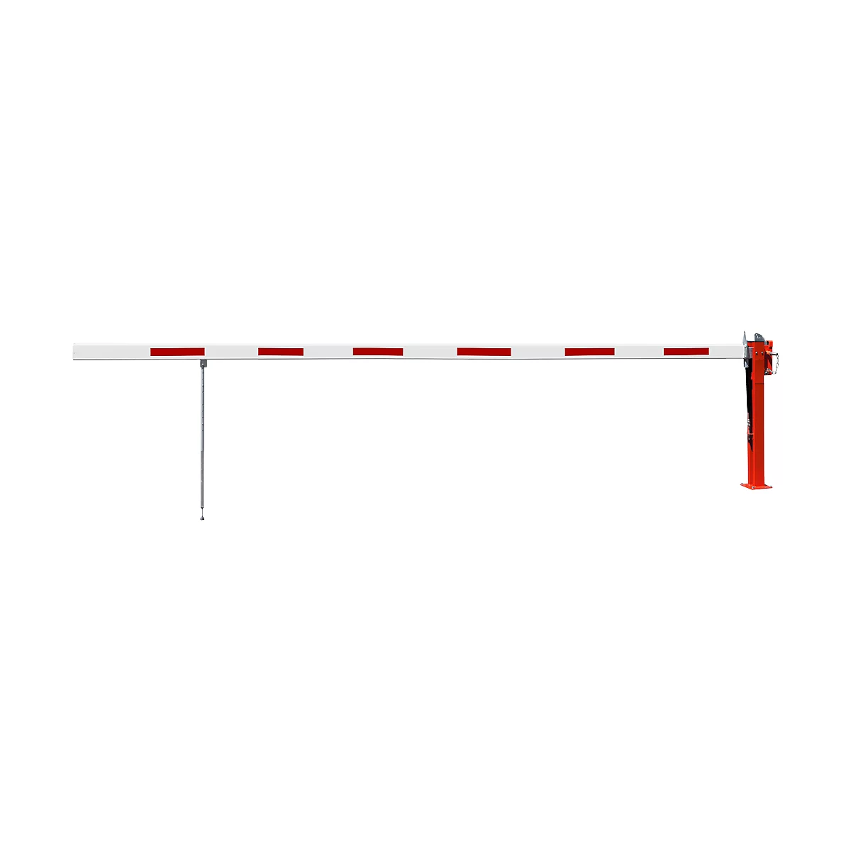 Barrière avec vérin à gaz, Support pendulaire, 6230 mm