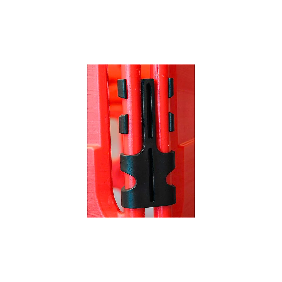 Barrière de sécurité plastique recyclé, orange, avec bandes réfléchissantes, 4 éléments de l. 1000 x H 1000 mm