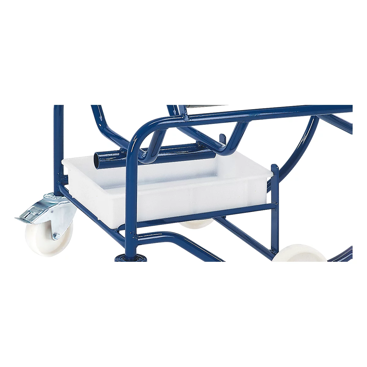 Basculeur de fût 200 litres, avec 4 roulettes, bac 10 L