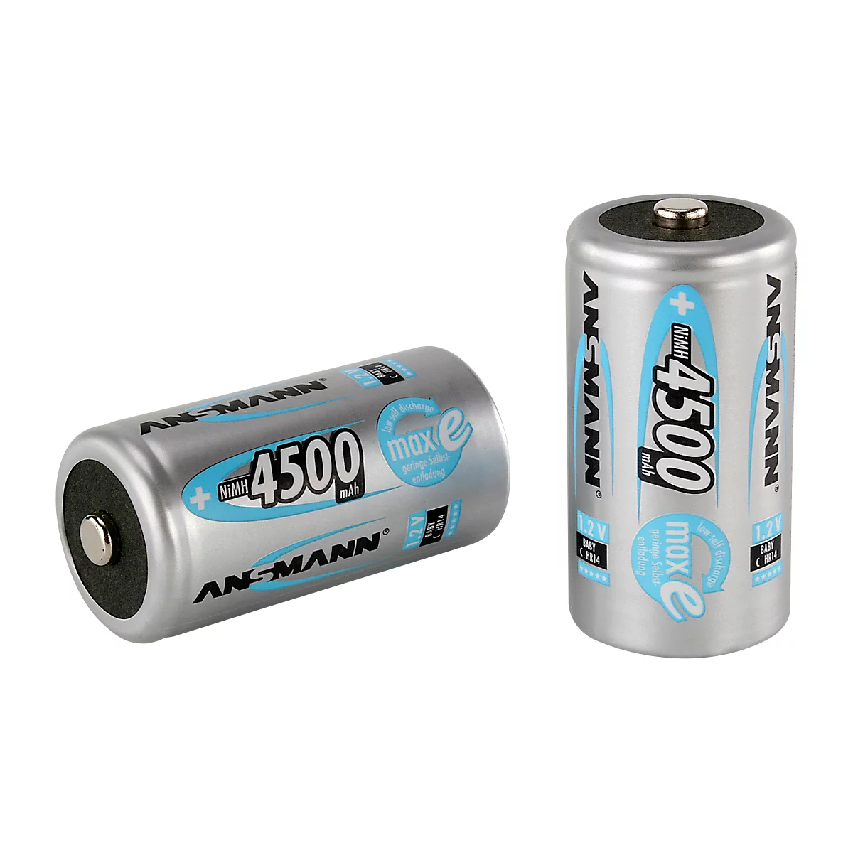 Batería de NiMH MaxE Baby C, 4500 mAH, 2 piezas