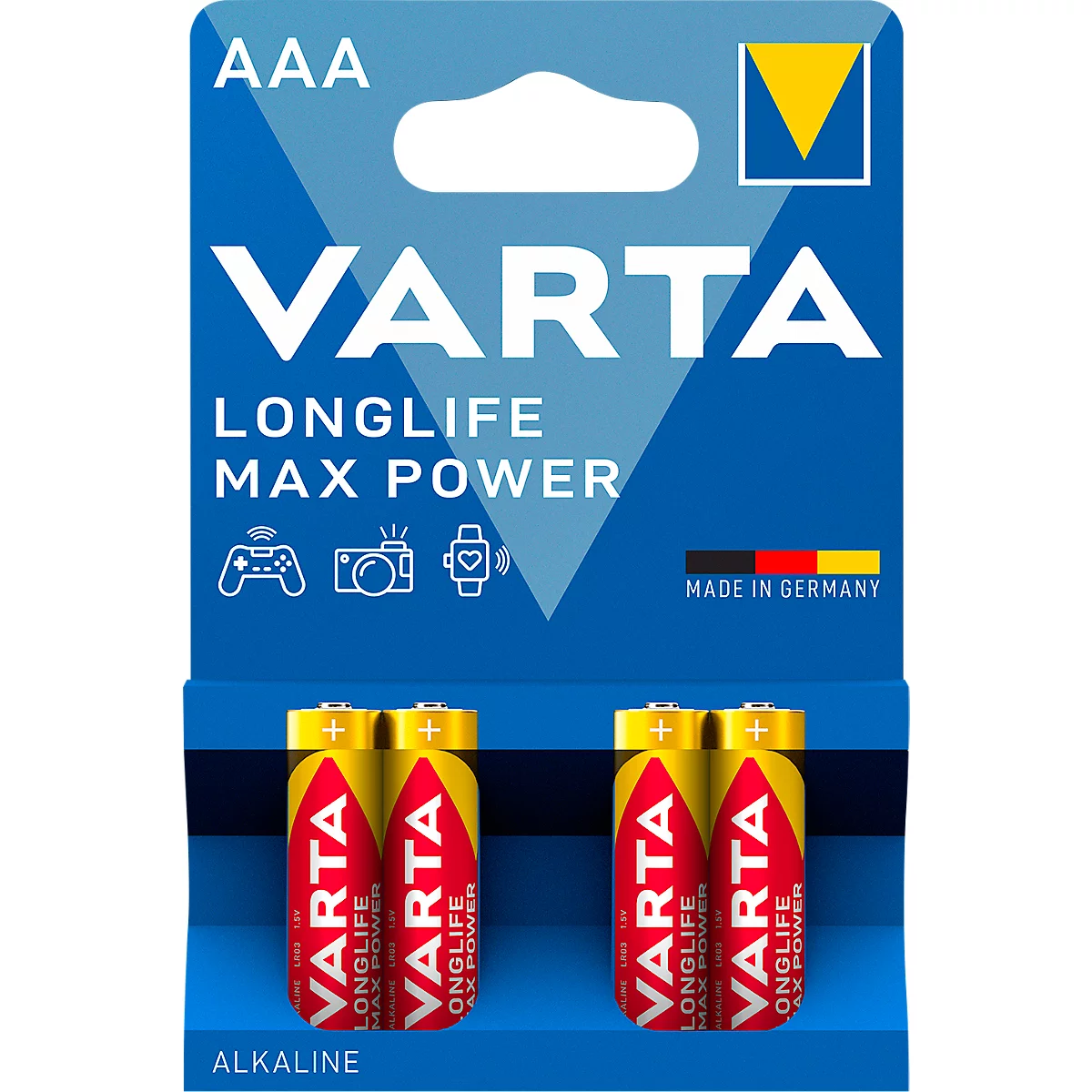Batterie AAA Micro VARTA Longlife Max Power, 1,5 V, 4 Stück