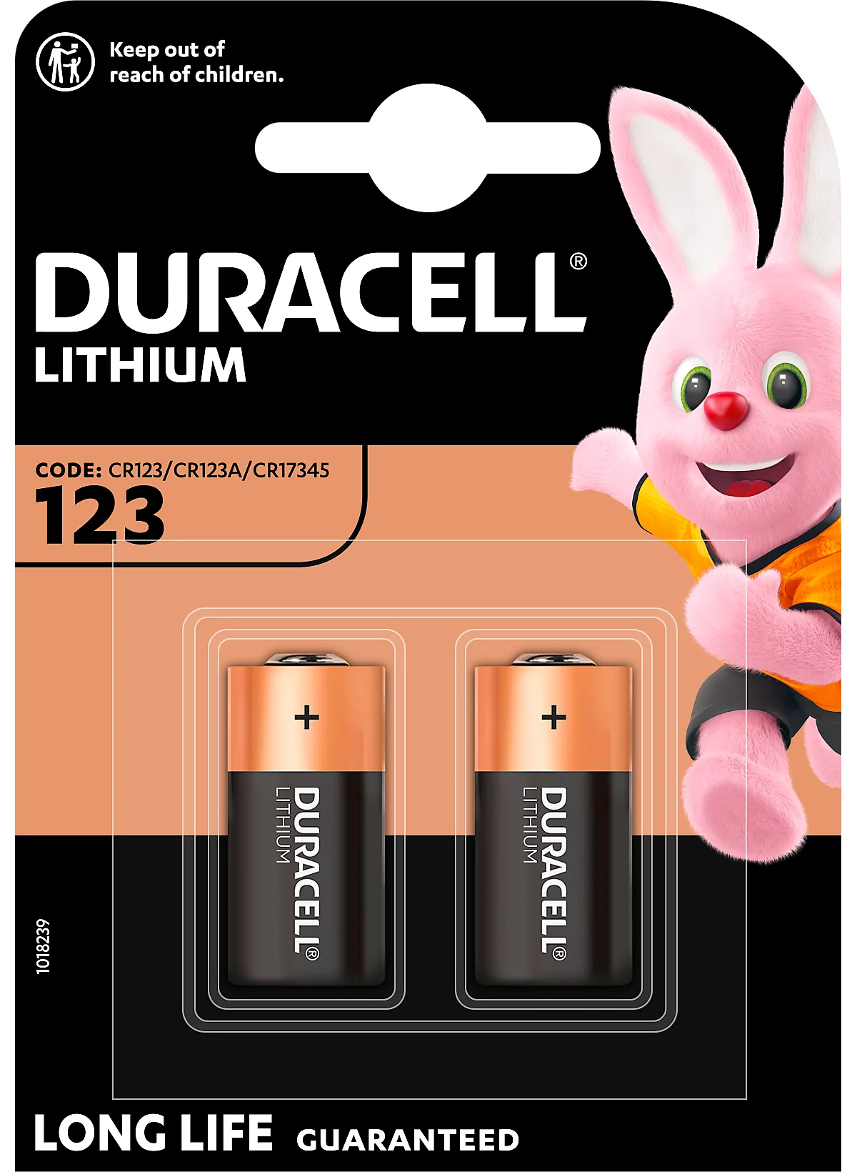 Batterien Duracell High Power Lithium CR123A, Spannung 3 V, 2 Stück