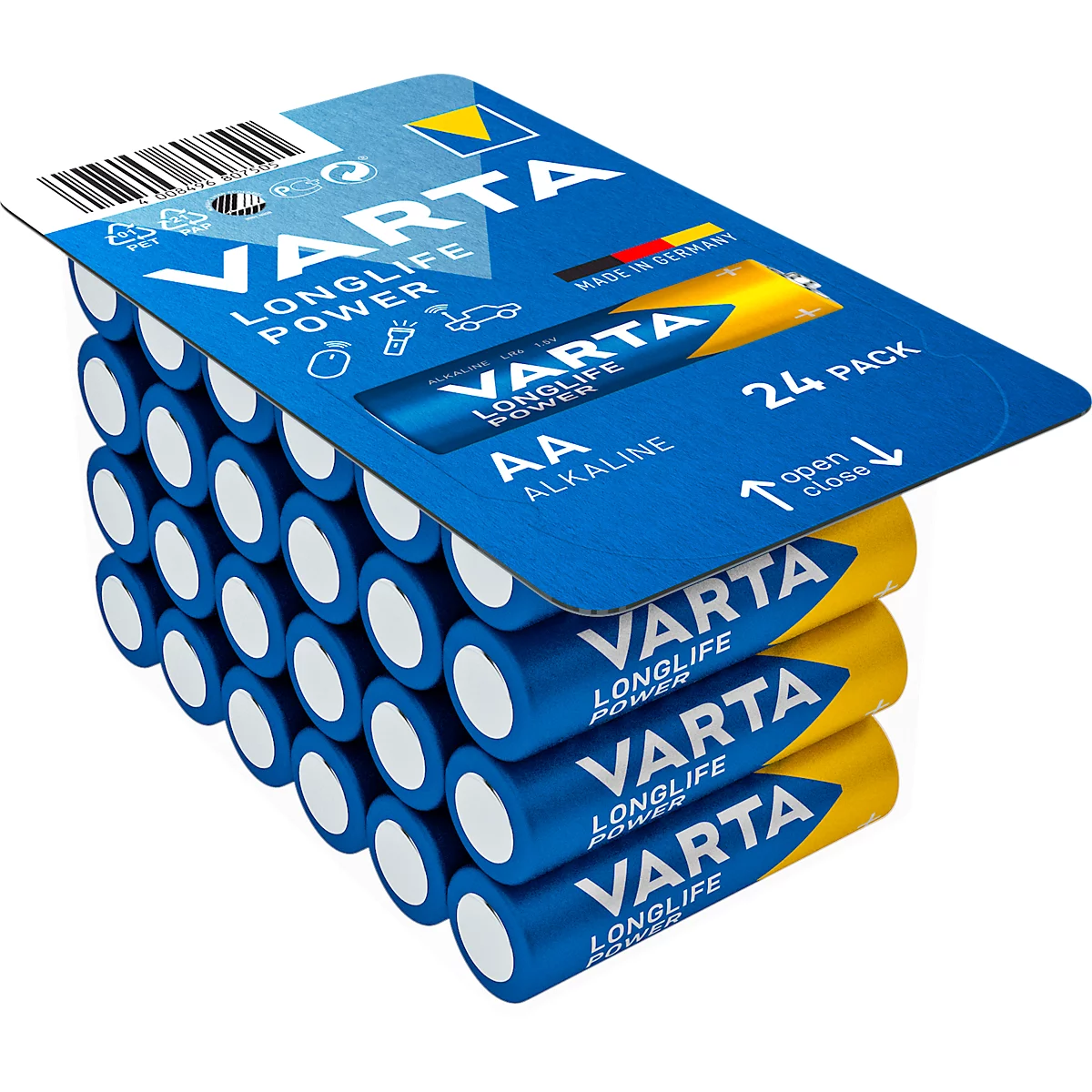 Batterien VARTA Longlife Power, Mignon AA, Spannung 1,5 V, Big Box mit 24 Stück