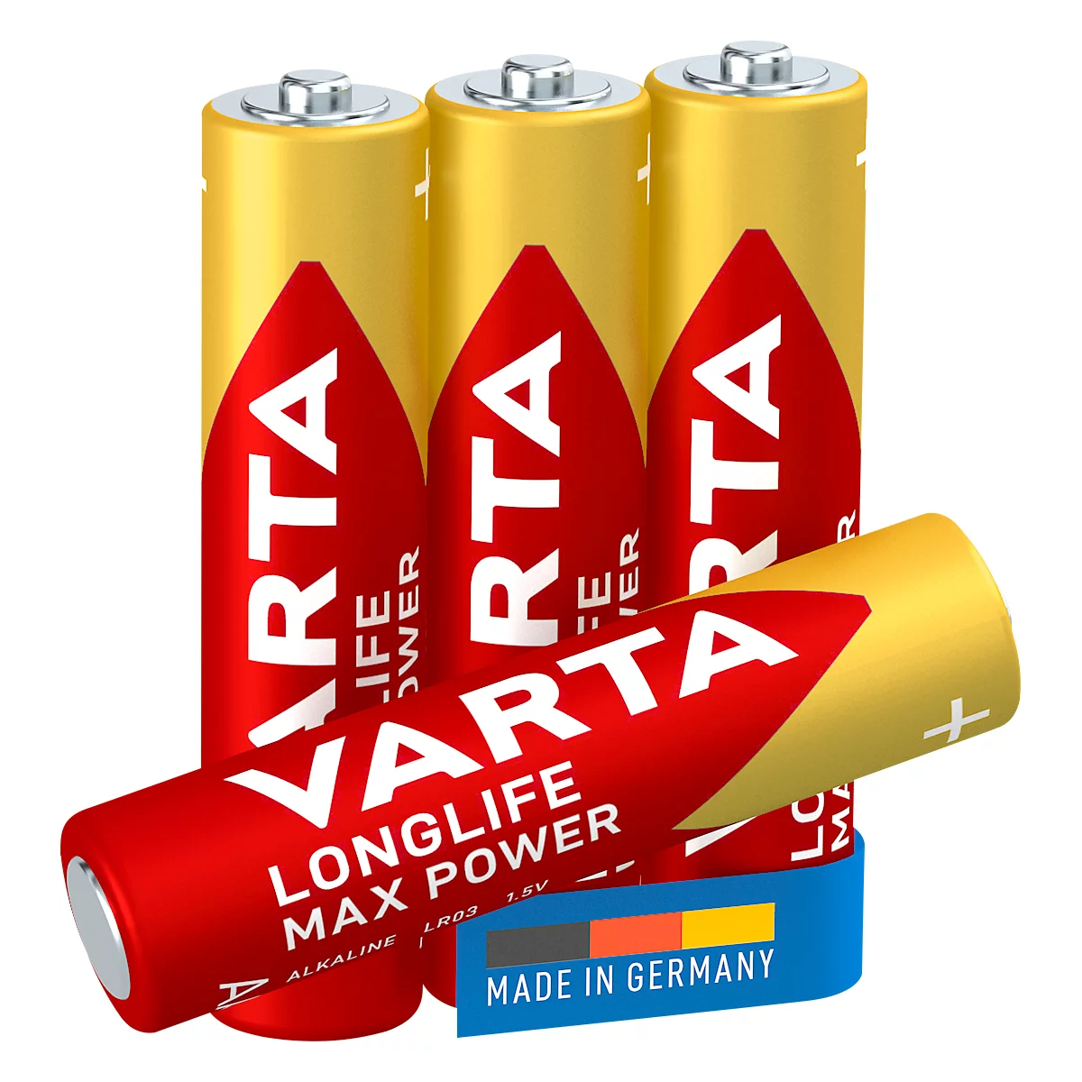Batterij AAA Micro VARTA Longlife Max Power, 1,5 V, 4 stuks