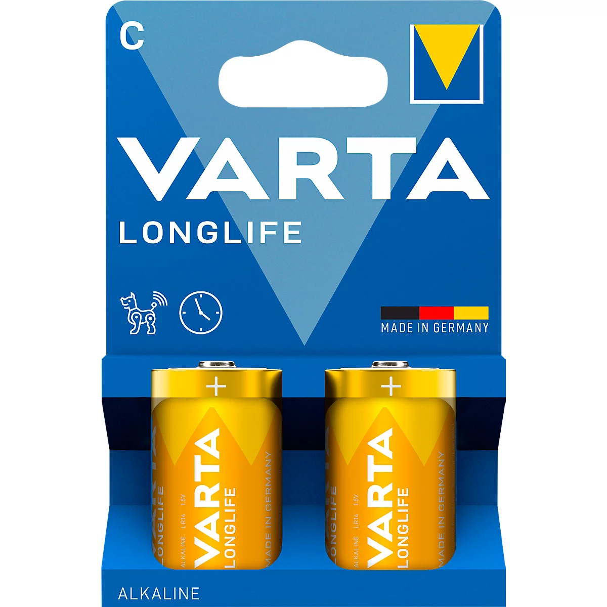 Batterij Baby C VARTA Longlife, lange levensduur, 1,5 V, 2 stuks