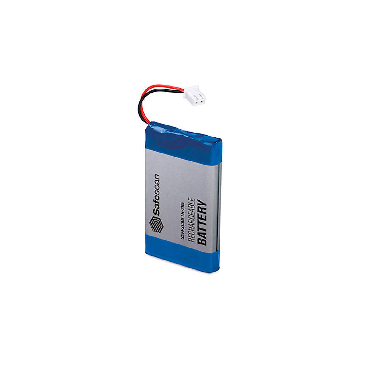 Batterij Safescan LB-205, voor geldweegschaal 6165 & 6185, werkt tot 30 uur lang, herlaadbaar, blauw-grijs
