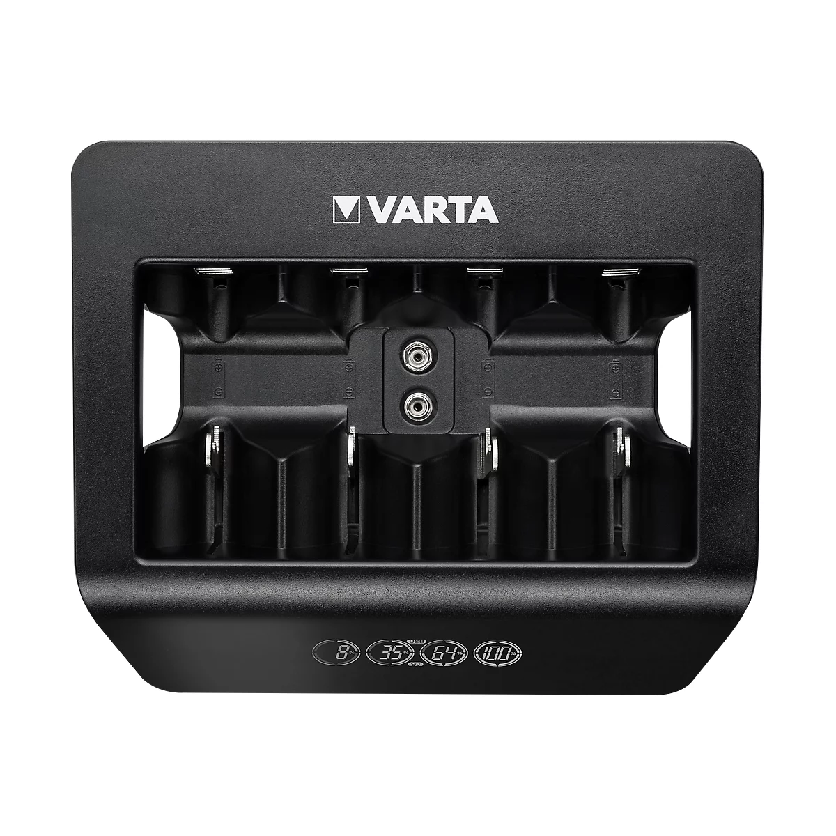 Batterijlader Varta LCD Smart Charger, voor 4 x Mignon AA/Micro AAA &amp; 1 x USB, 2 modi, LCD-display, incl. 4 batterijen