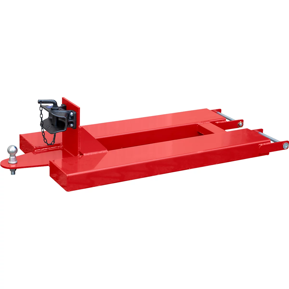 Bauer aide à la manœuvre RH-RMK, avec attelage de remorque et boule, L 1535 x l 650 x H 370 mm, peint, rouge feu RAL 3000