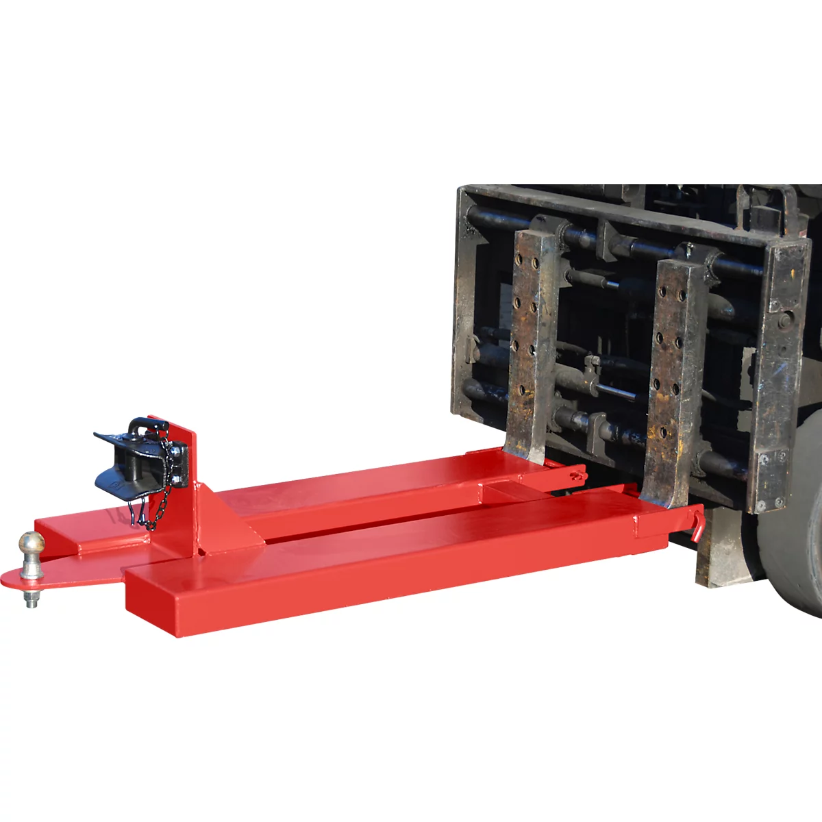 Bauer aide à la manœuvre RH-RMK, avec attelage de remorque et boule, L 1535 x l 650 x H 370 mm, peint, rouge feu RAL 3000