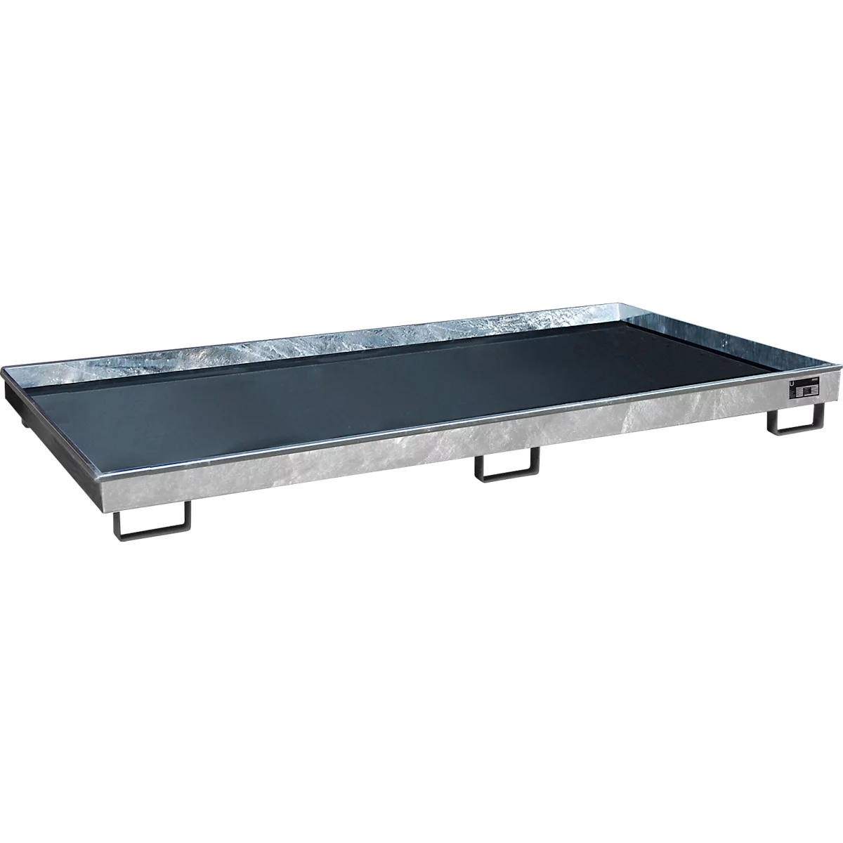 Bauer Bac de rayonnage RW 2700-1 PE, avec insert PE, L 2665 x l 1315 x H 210 mm, galvanisé à chaud