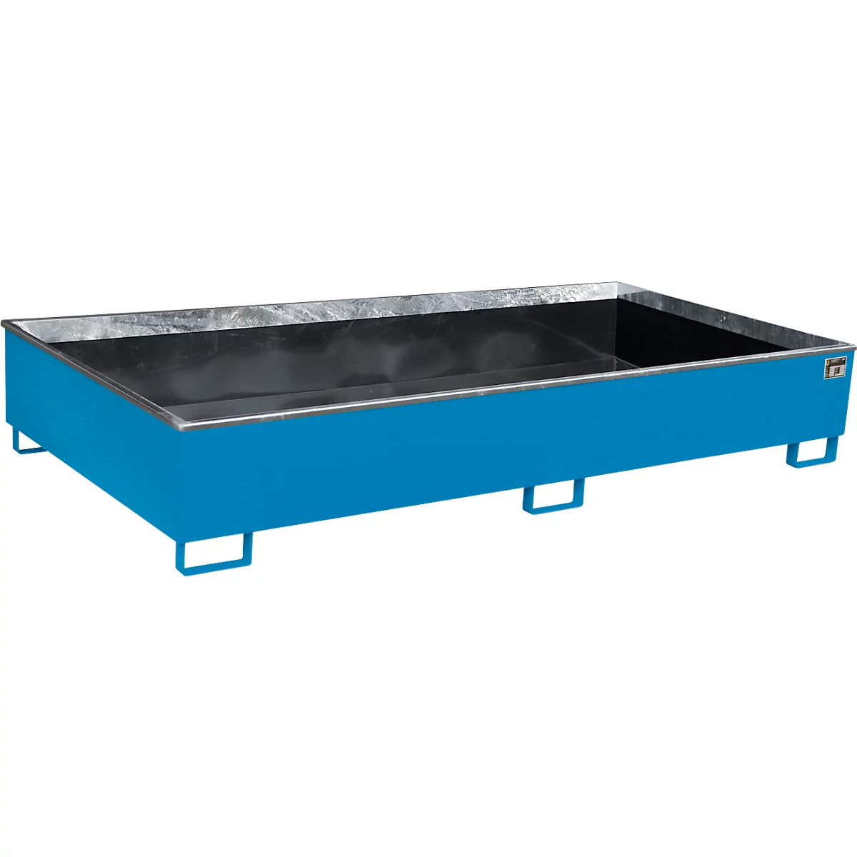 Bauer Bac de rayonnage RW 2700-3 PE, avec insert PE, L 2665 x l 1315 x H 440 mm, bleu clair RAL 5012