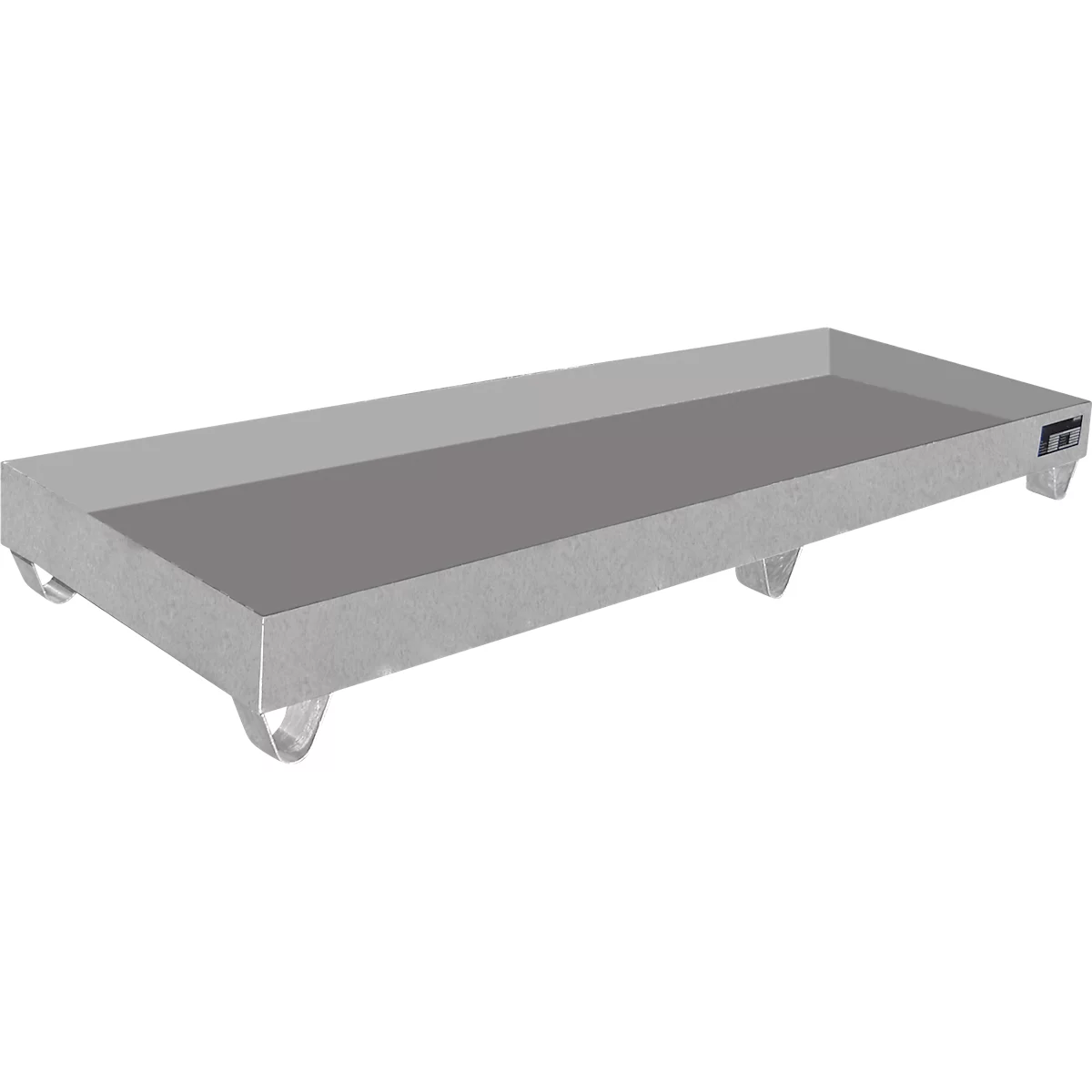 Bauer Bac de rétention VAW-4/B, L 2400 l x 800 x H 250 mm, jusqu'à 241 l, inox, accessible par le dessous