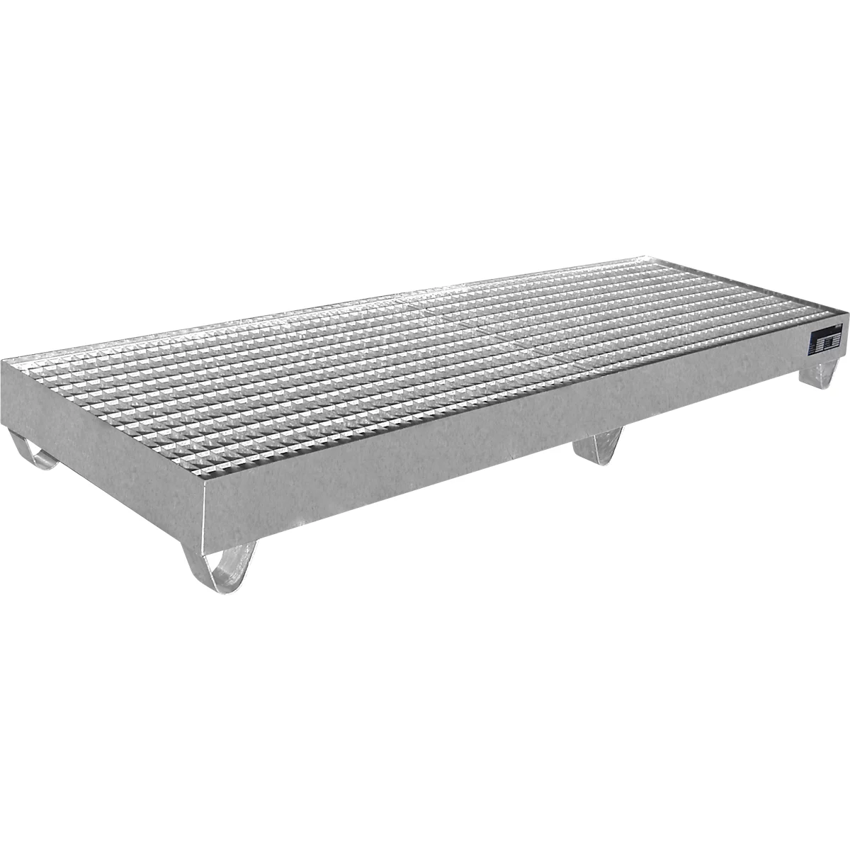 Bauer Bac de rétention VAW-4/B, L 2400 l x 800 x H 250 mm, jusqu'à 241 l, inox, accessible par le dessous