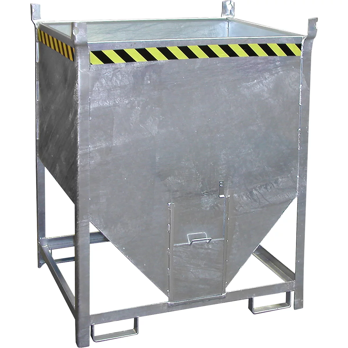 Bauer Bac de silo SGS 100, avec fermeture à glissière, L 1000 x l 1200 x H 1495 mm, 1 m³, jusqu'à 1500 kg, acier galvanisé à chaud