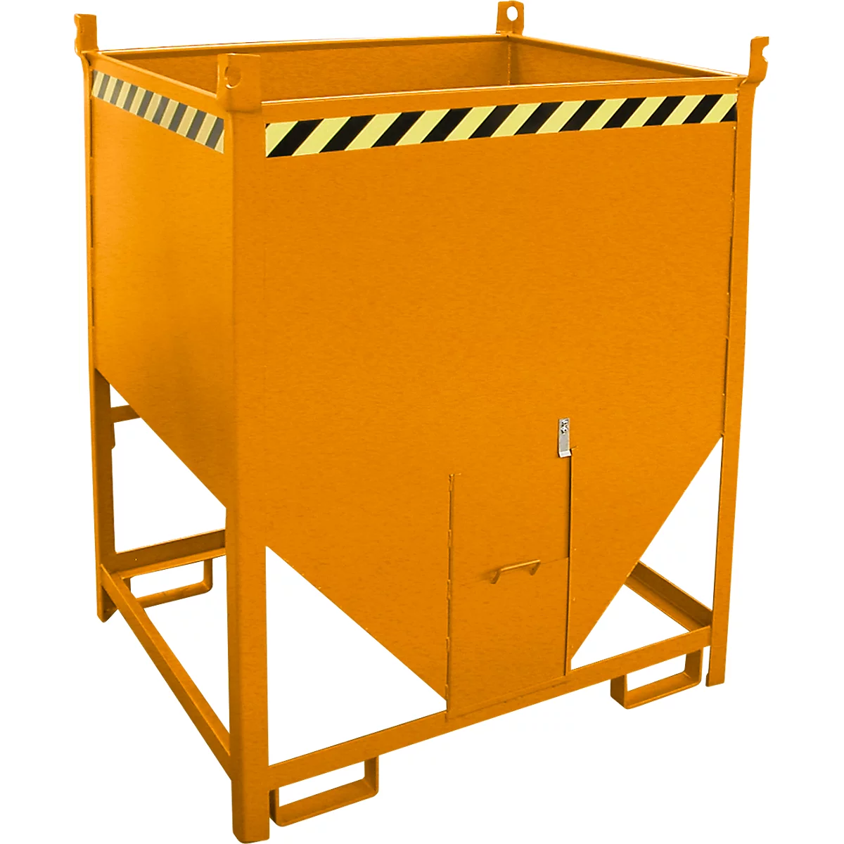 Bauer Bac de silo SGS 100, avec fermeture à glissière, L 1000 x l 1200 x H 1495 mm, 1 m³, jusqu'à 1500 kg, acier, jaune orangé