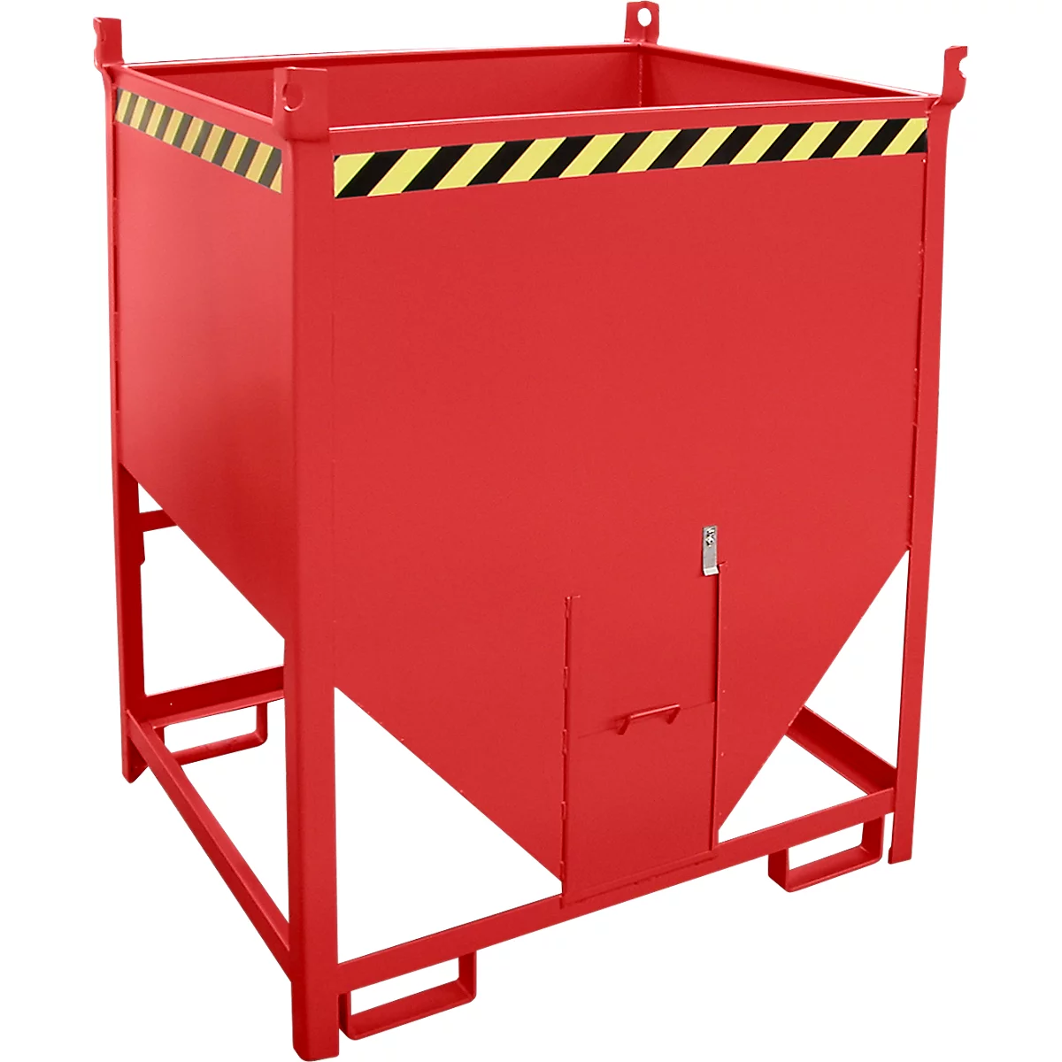 Bauer Bac de silo SGS 100, avec fermeture à glissière, L 1000 x l 1200 x H 1495 mm, 1 m³, jusqu'à 1500 kg, acier, rouge feu