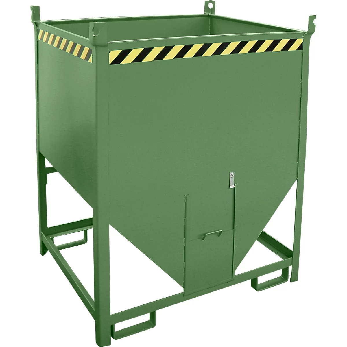 Bauer Bac de silo SGS 100, avec fermeture à glissière, L 1000 x l 1200 x H 1495 mm, 1 m³, jusqu'à 1500 kg, acier, vert réséda