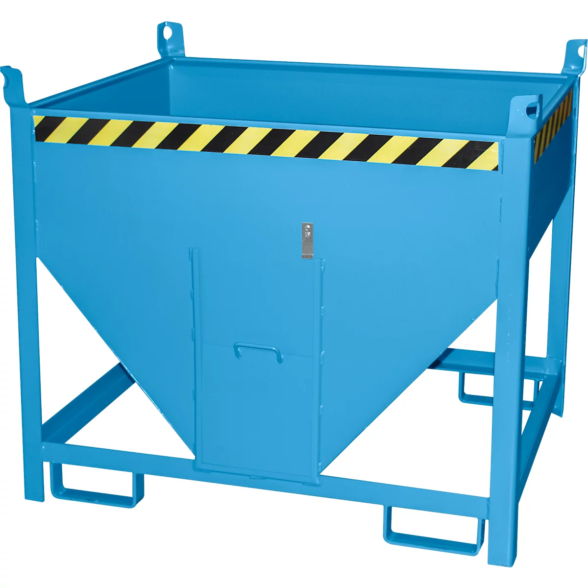 Bauer Bac de silo SGS 50, avec fermeture à curseur, L 1000 x l 1200 x H 1025 mm, 0,5 m³, jusqu'à 750 kg, acier, bleu clair