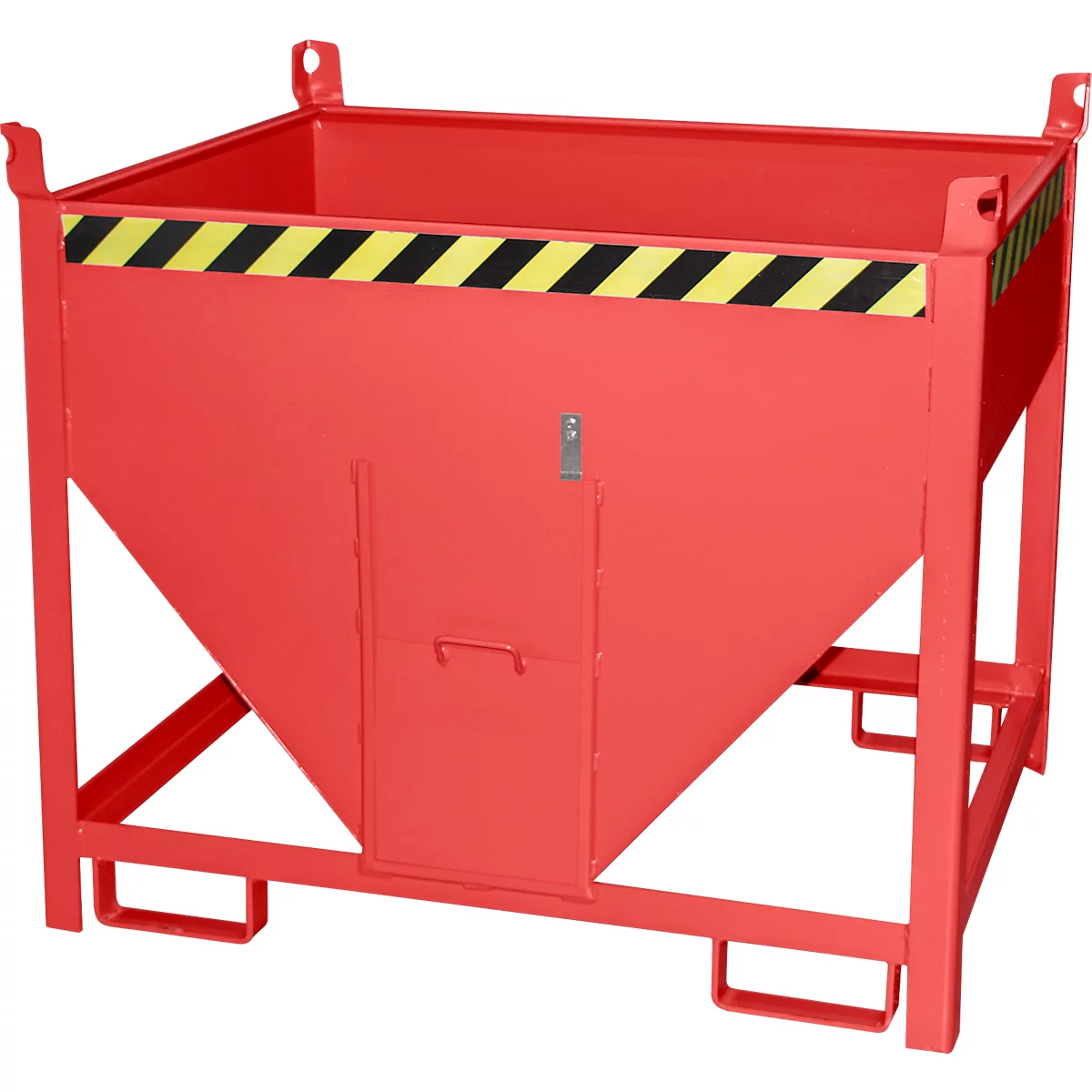 Bauer Bac de silo SGS 50, avec fermeture à curseur, L 1000 x l 1200 x H 1025 mm, 0,5 m³, jusqu'à 750 kg, acier, rouge feu