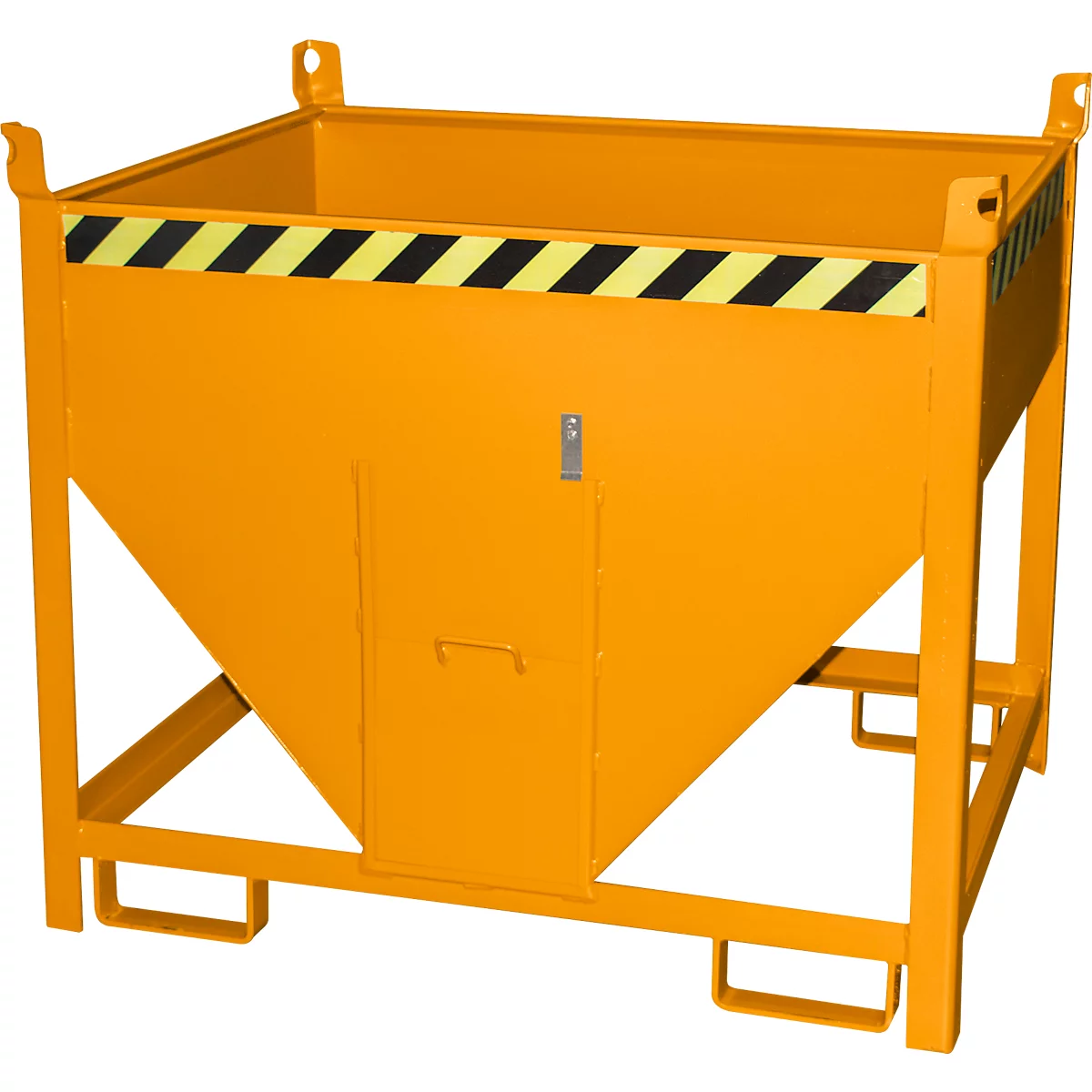 Bauer Bac de silo SGS 50, avec fermeture à glissière, L 1000 x l 1200 x H 1025 mm, 0,5 m³, jusqu'à 750 kg, acier, jaune orangé