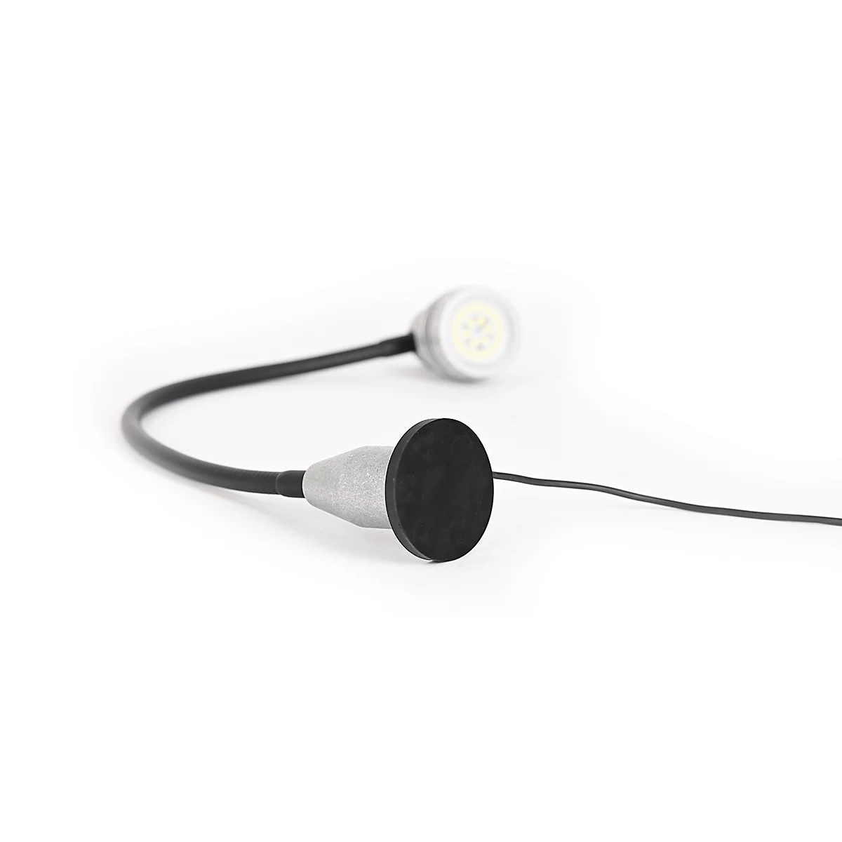 Bauer &amp; Böcker Flexi 90° LED werklamp, 4,5 W, 450 lm, 5500 K, dimbaar, kantelbaar, magneetvoet, IP65, L 600 mm, aluminium, grijs-zwart