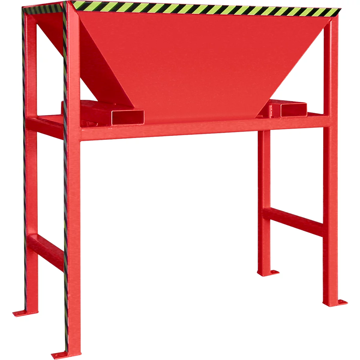Bauer BTS vultrechter, plaatstaal, staanderconstructie, inrijzakken, gelakt, L 980 x B 1980 x H 2050 mm, vlamrood RAL 3000