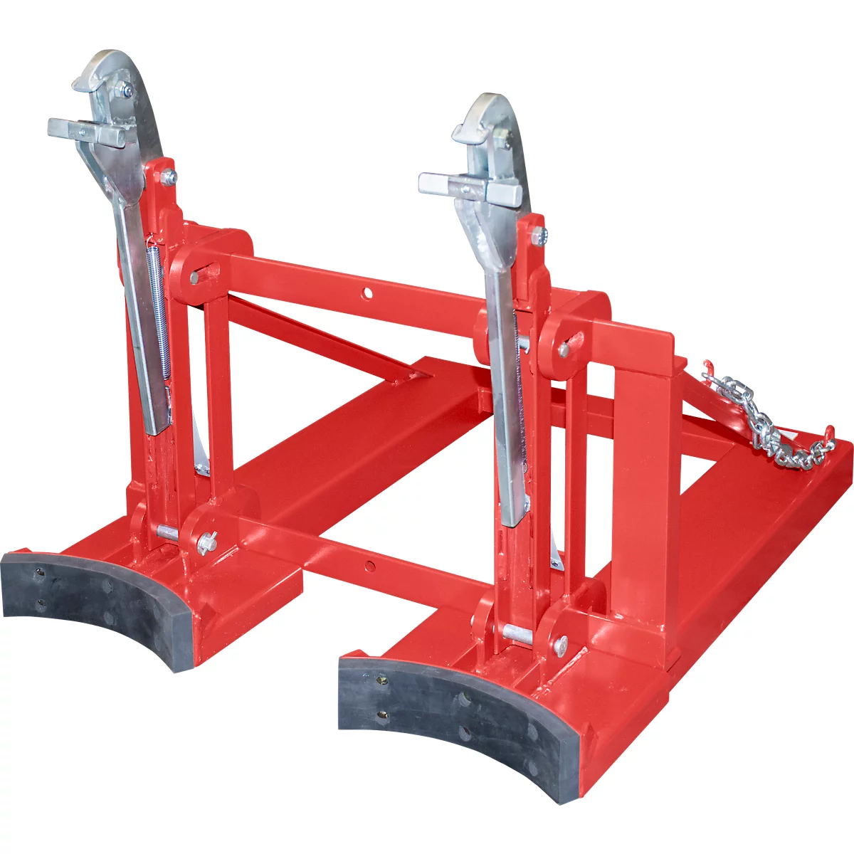 Bauer Fasslifter RS-II/91, für Stapler, 2 x 200/220-l-Fässer, L 1185 x B 940 x H 925 mm, bis 1600 kg, Stahl, Feuerrot