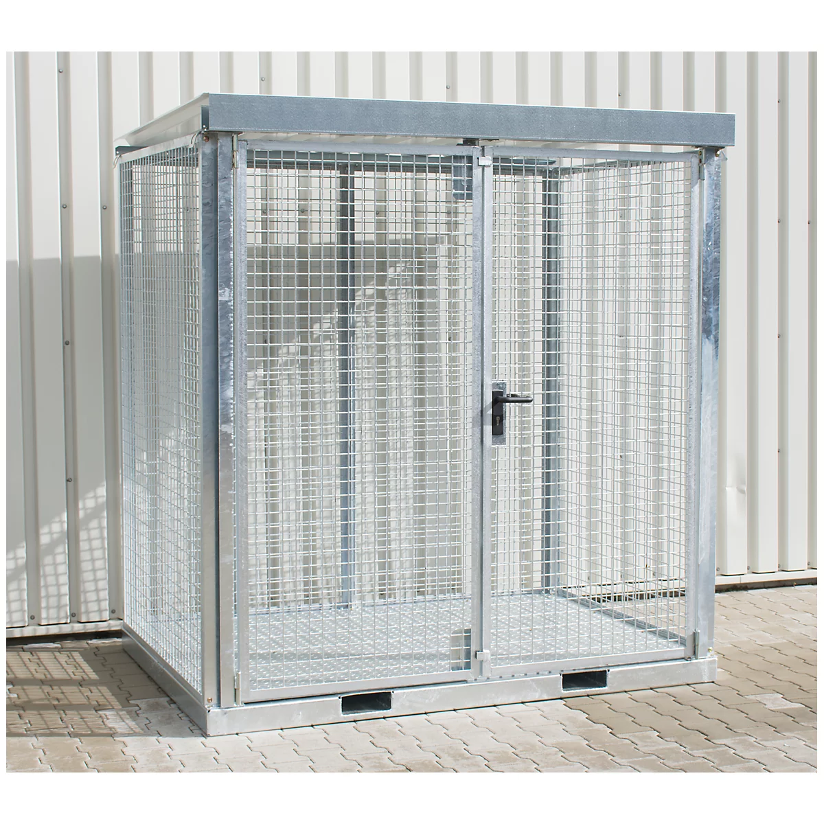 Bauer gasflessencontainer, type GFC-E, div. bodems verkrijgbaar, afsluitbaar