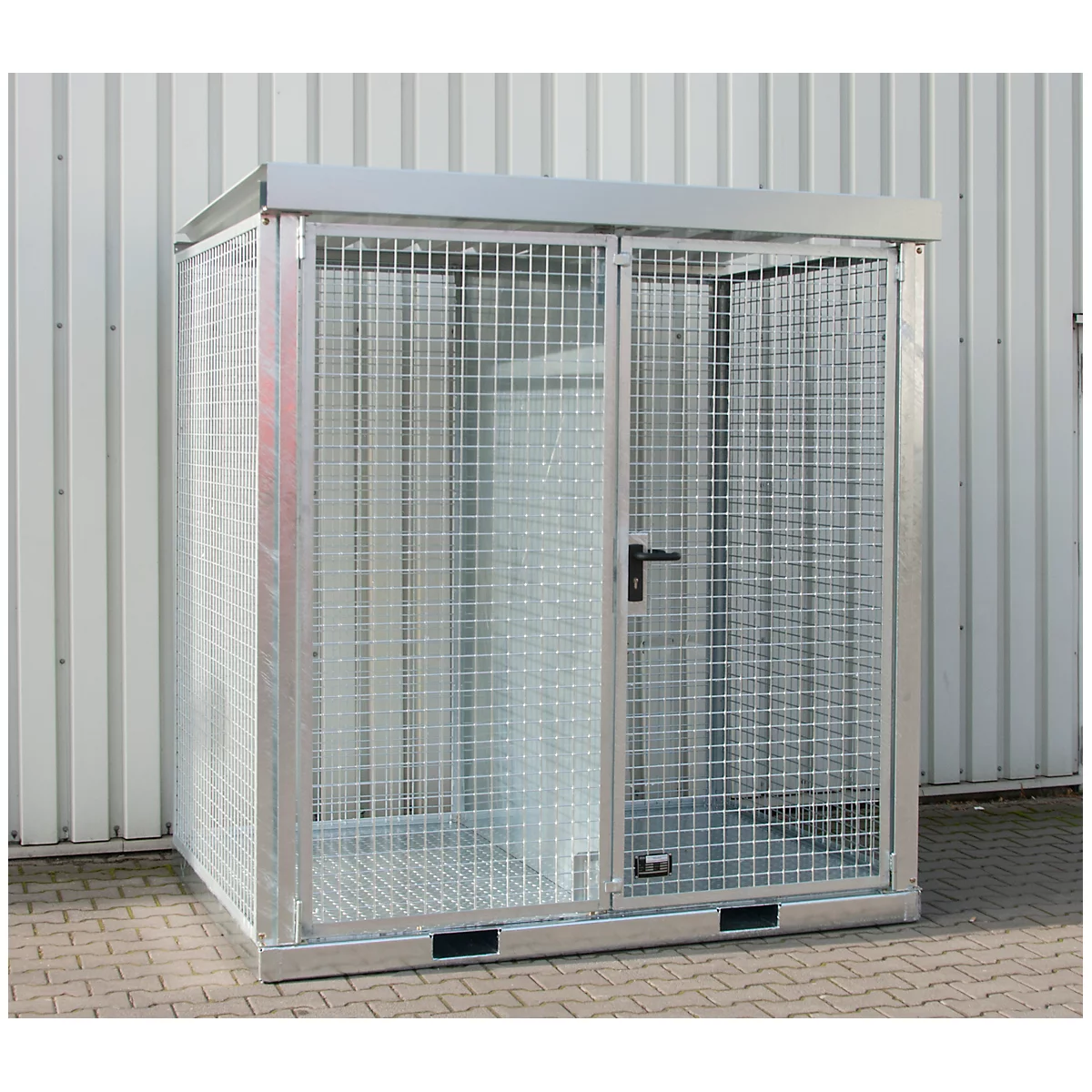 Bauer gasflessencontainer, type GFC-E, div. bodems verkrijgbaar, afsluitbaar