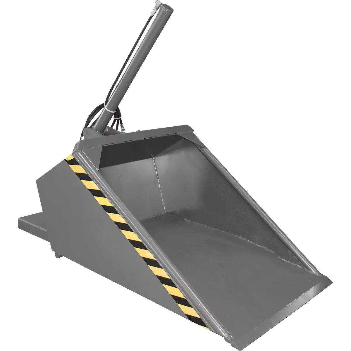 Bauer godet hydraulique pour chariot élévateur DGS 500, hydraulique pour chariot élévateur, L 1610 x l 1050 x H 1370 mm, 0,5 m³, jusqu'à 1000 kg, acier laqué, gris souris