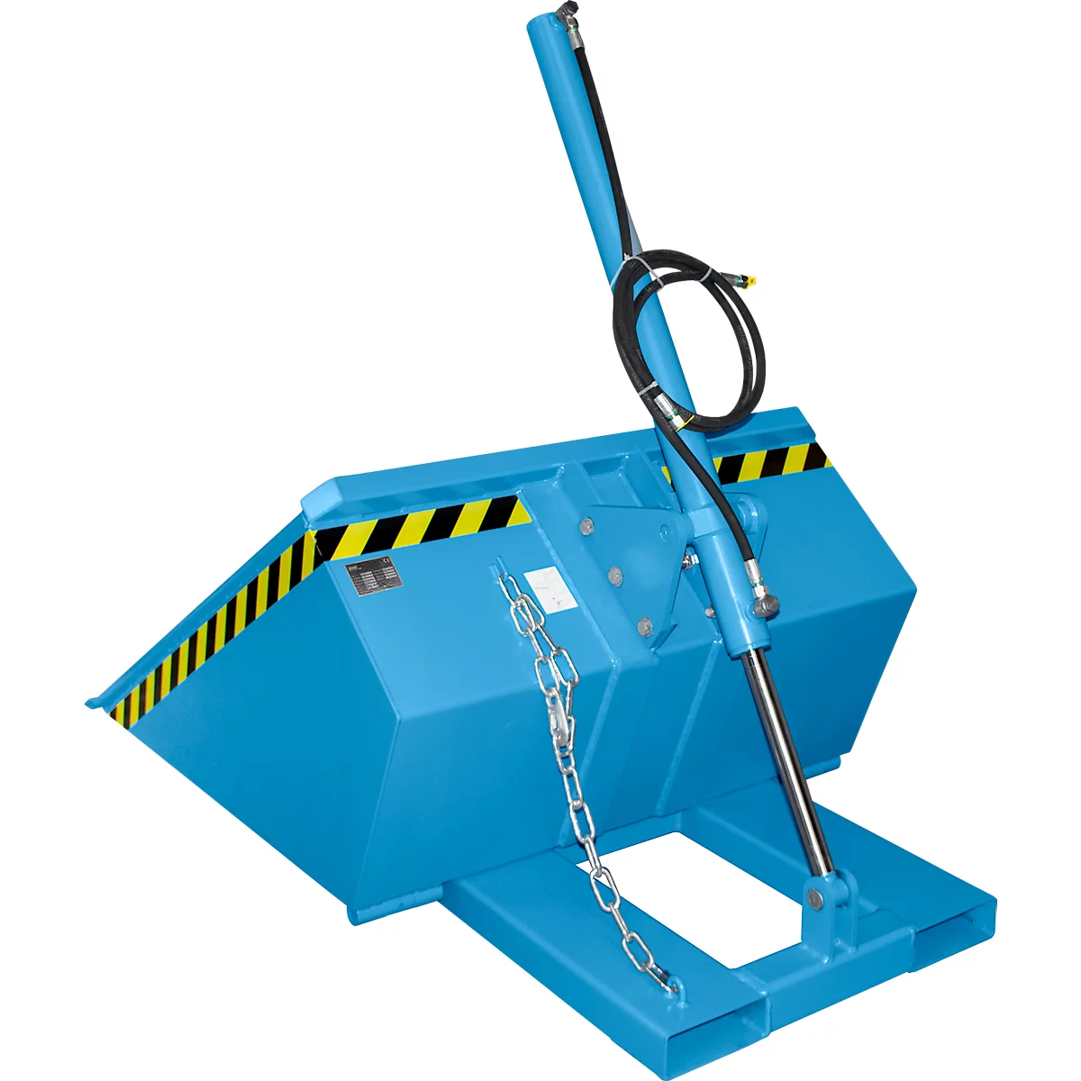Bauer godet hydraulique pour chariot élévateur DGS 500, hydraulique pour chariot élévateur, L 1610 x l 1050 x H 1370 mm, 0,5 m³, jusqu'à 1000 kg, acier peint, bleu clair