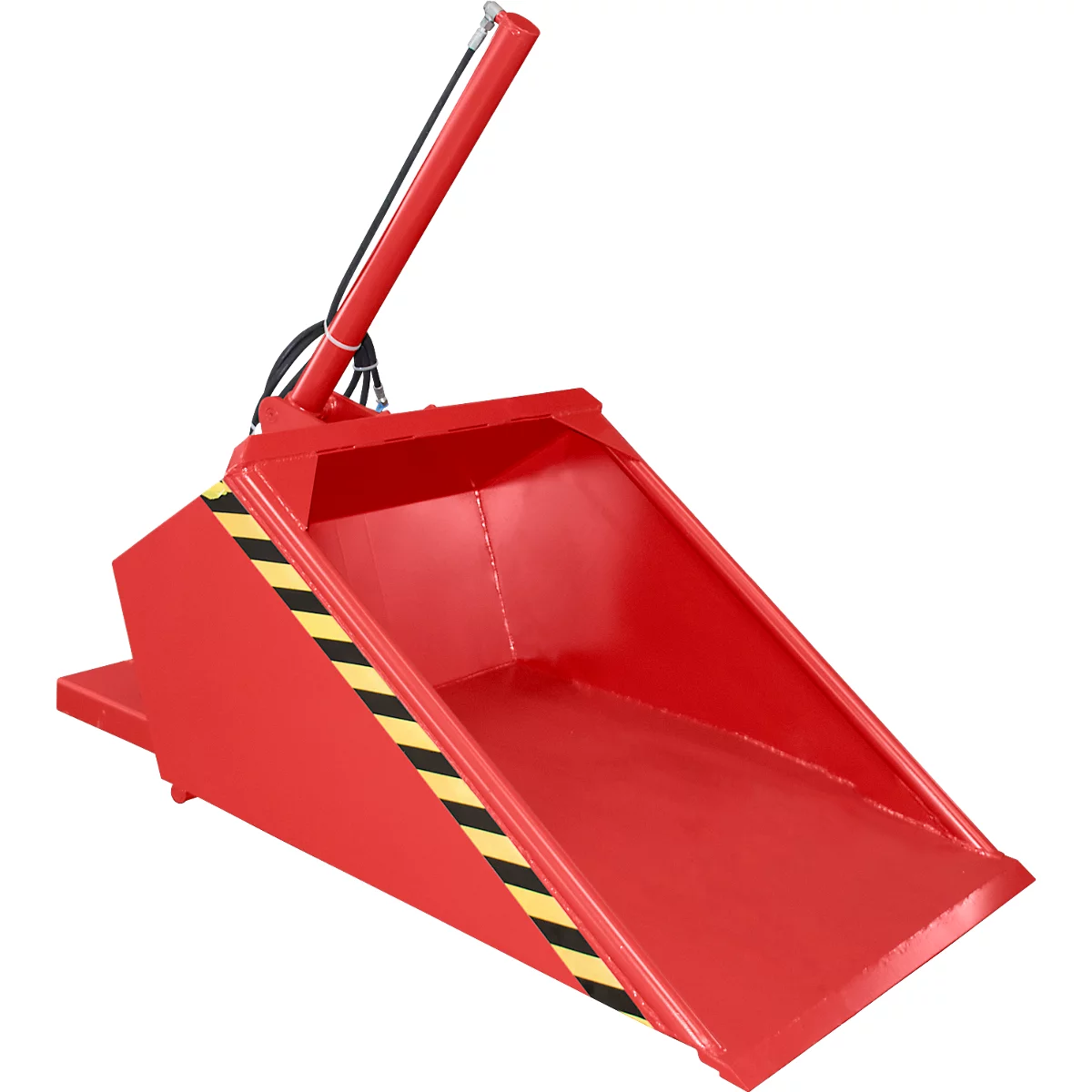Bauer godet hydraulique pour chariot élévateur DGS 500, hydraulique pour chariot élévateur, L 1610 x l 1050 x H 1370 mm, 0,5 m³, jusqu'à 1000 kg, acier peint, rouge feu