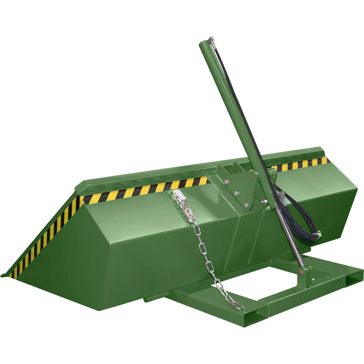 Bauer hydraulische heftruckbak DGS 1200, heftruckhydrauliek, L 1610 x B 2010 x H 1370 mm, 1,2 m³, tot 1500 kg, gelakt staal, reseda groen