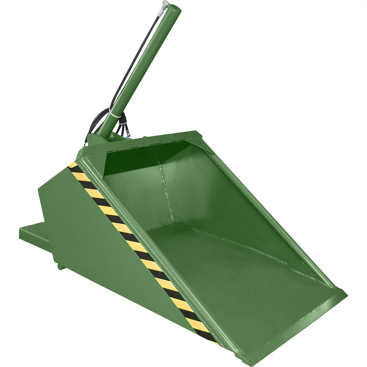 Bauer hydraulische heftruckbak DGS 500, heftruckhydrauliek, L 1610 x B 1050 x H 1370 mm, 0,5 m³, tot 1000 kg, staal gelakt, reseda groen