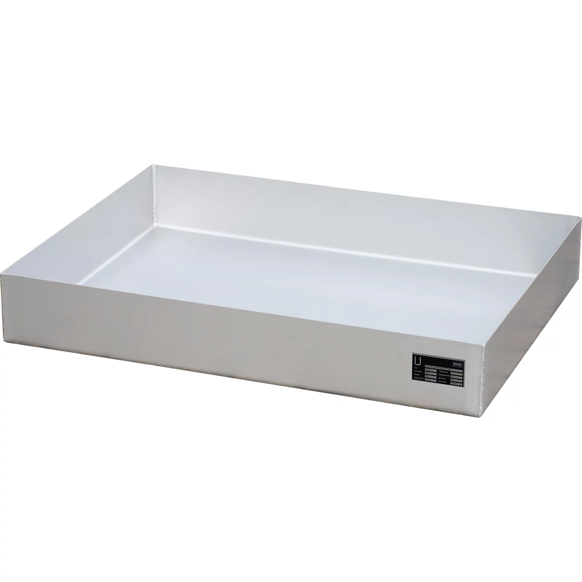 Bauer KGW-P 2 V4A kleine containerbak, voor Euro- en chemiepallets, roestvrij staal, L 800 x B 600 x H 120 mm, tot 100 kg