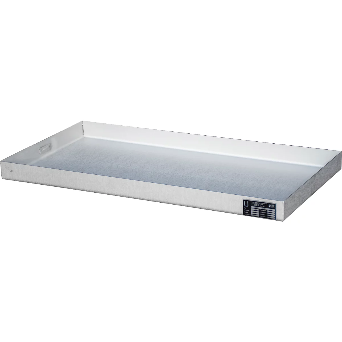 Bauer Kleingebindewanne KGW 2 V4A, ohne Lochblechrost, L 940 x B 470 x H 60 mm, 25 L, 150 kg, Edelstahl 1.4571, Silber