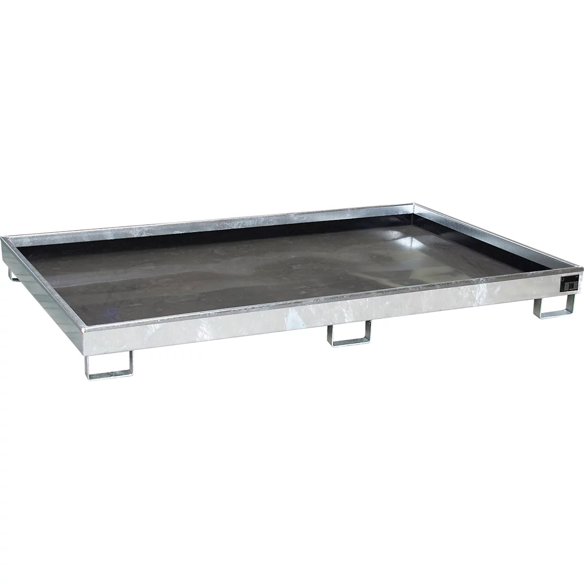 Bauer legbordbak RW 2200-1 PE, met PE inleg, gelakt, L 2165 x B 1315 x H 230 mm, thermisch verzinkt
