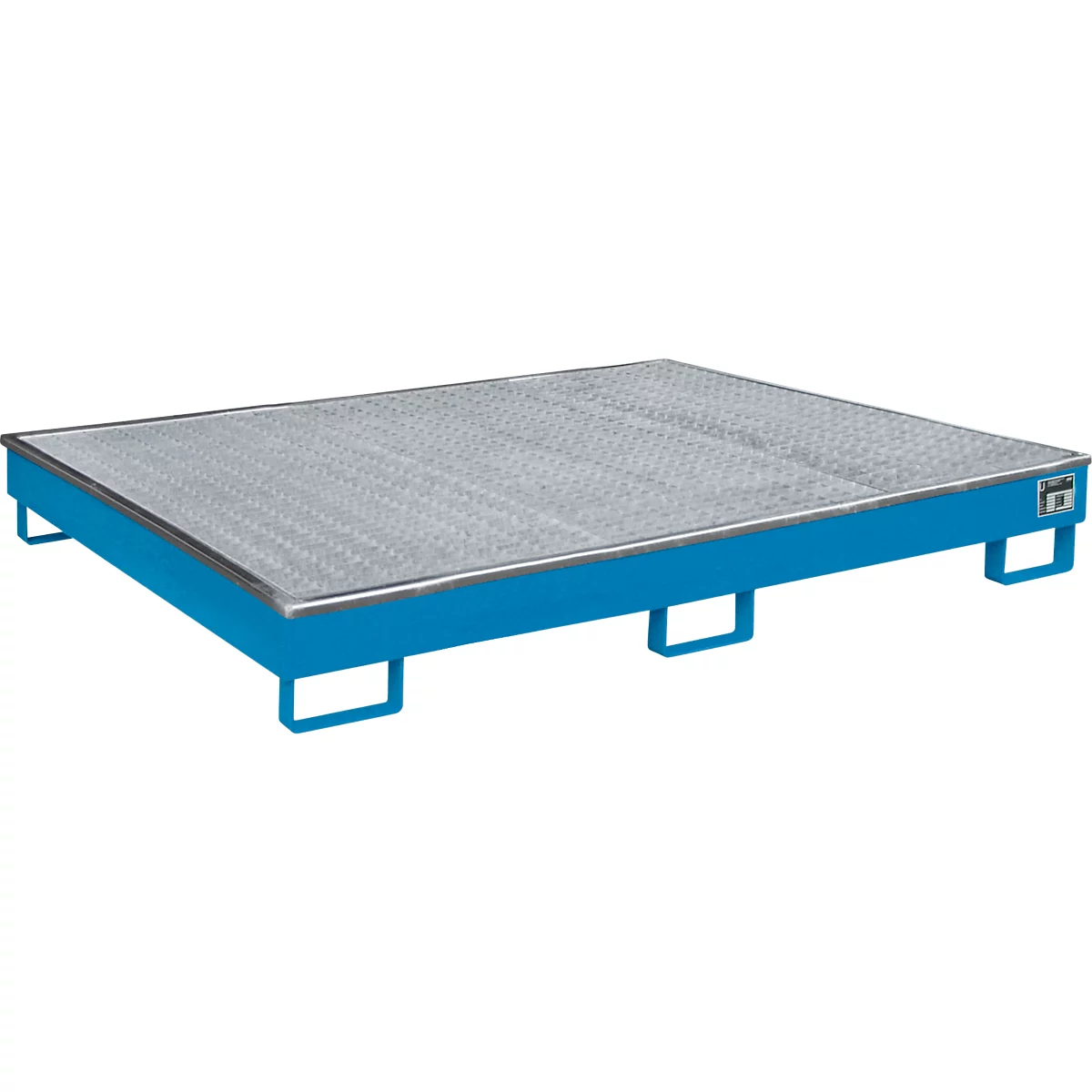 Bauer legbordbak RW-GR 1800 PE, met PE inzet, met rooster, L 1765 x B 1315 x H 255 mm, lichtblauw RAL 5012