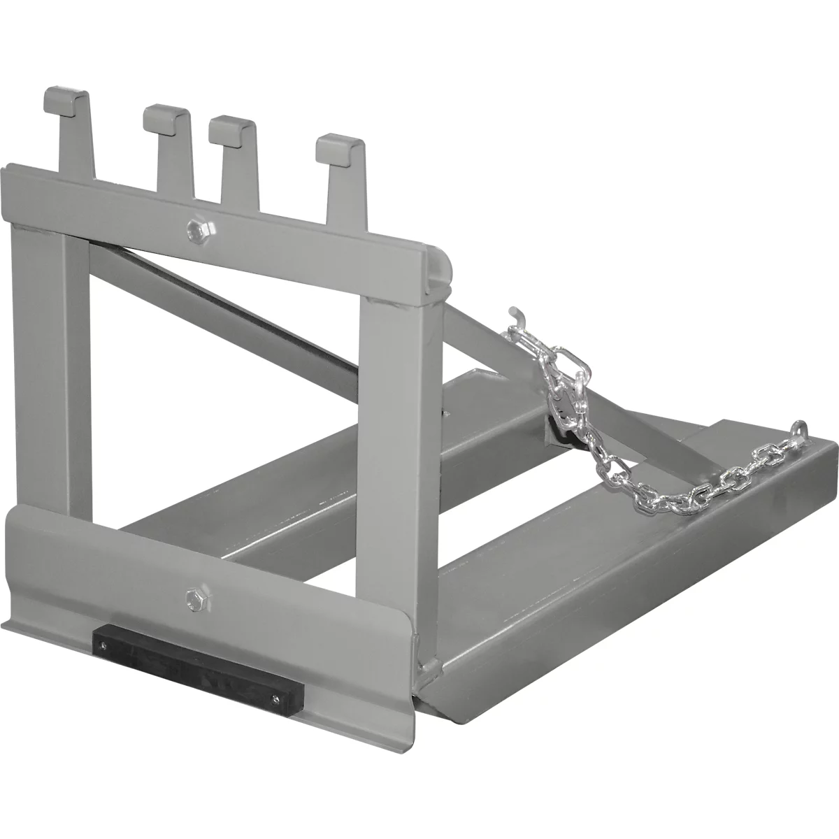 Bauer MH-I afvalverzamelaar, met rubberen aanslag, voor 1x 80- tot 360-L-MGB, L 1030 x B 585 H 680 mm, gelakt, muisgrijs RAL 7005